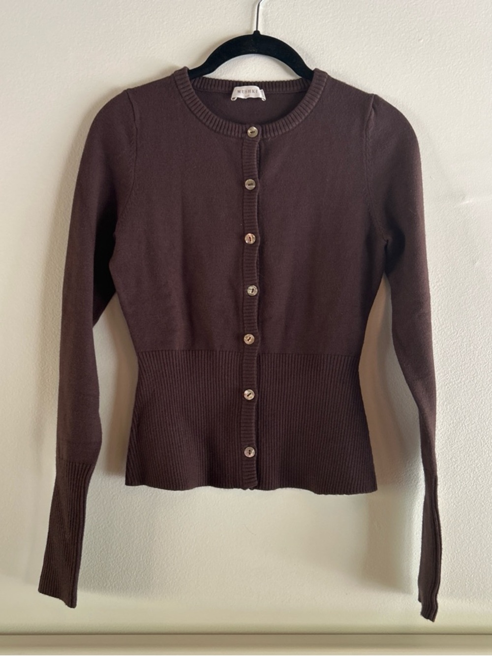 Meshki Reese fitted knit sweater cardigan